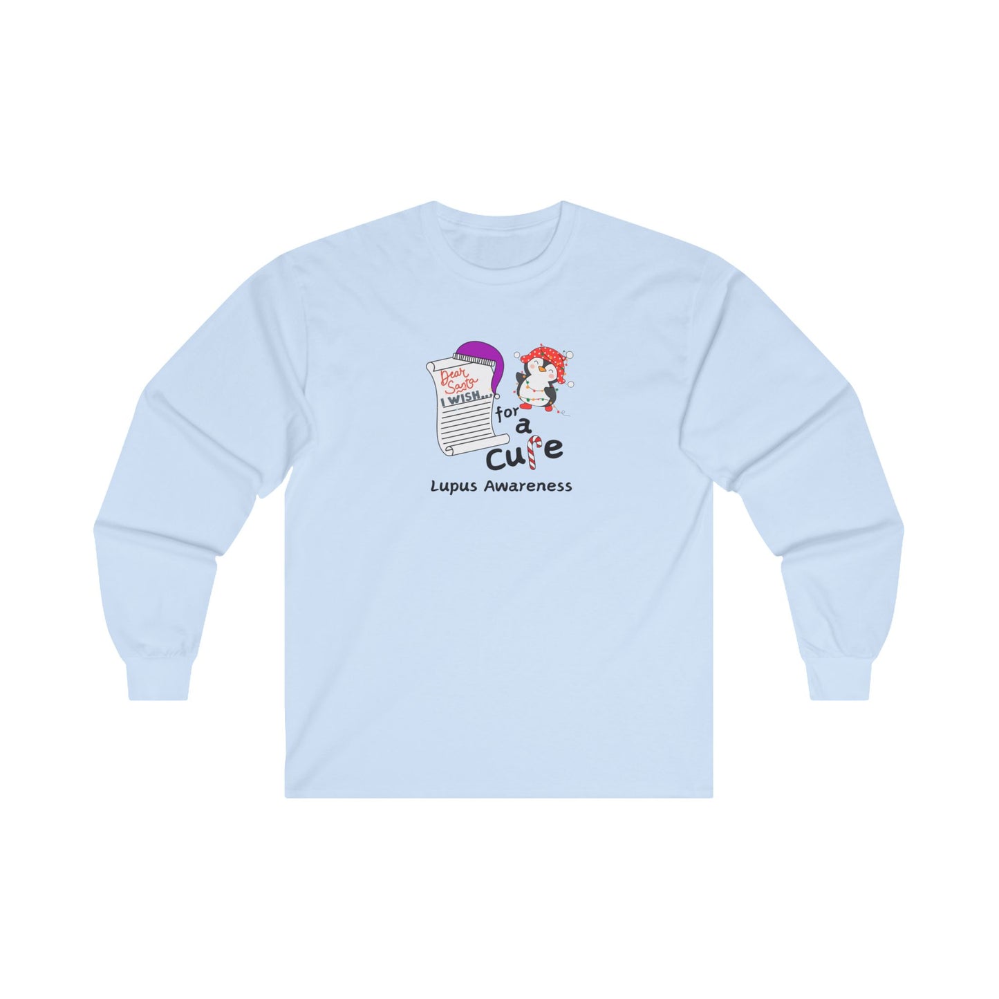 Unisex Ultra Cotton Long Sleeve Tee, Lupus Awareness, Holiday Gift Ideas