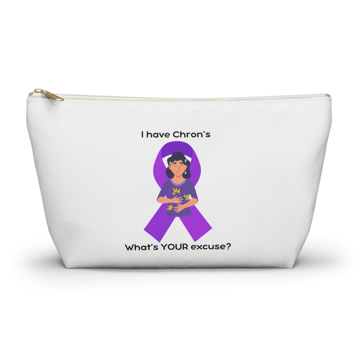 Chron's Disease Awareness Accessory Pouch w T-bottom