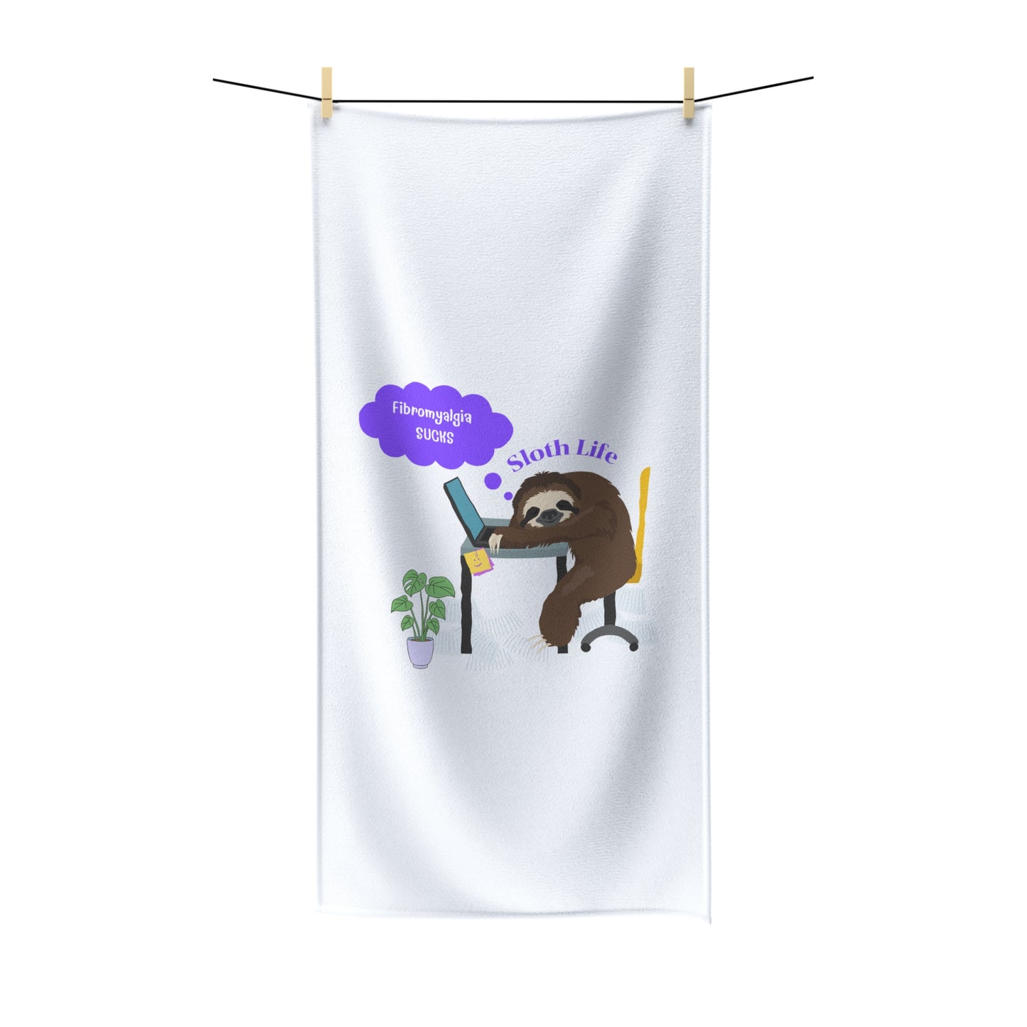 Fibromyalgia Sucks Bath Towel Home Decor