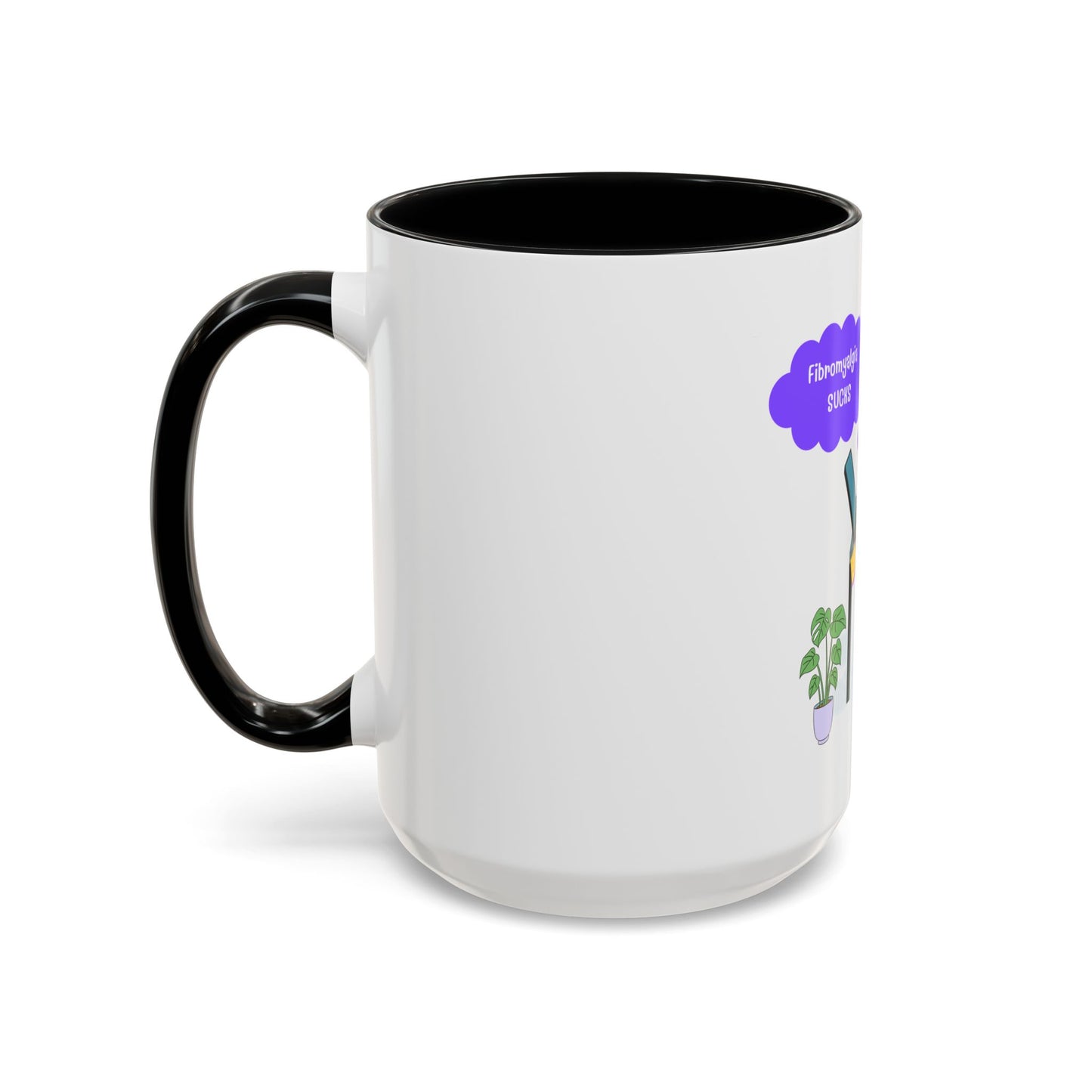 Fibromyalgia Sucks Accent Coffee Mug 11 oz