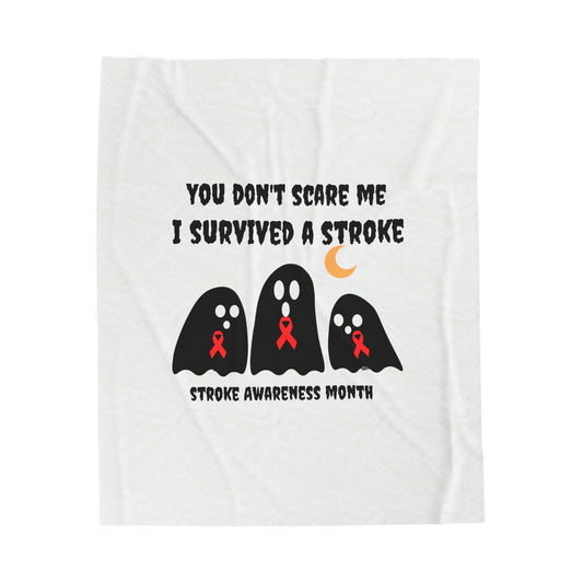 Stroke Awareness Halloween Velveteen Plush Blanket