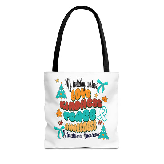 Scleroderma Awareness Holiday Wishes Tote Bag