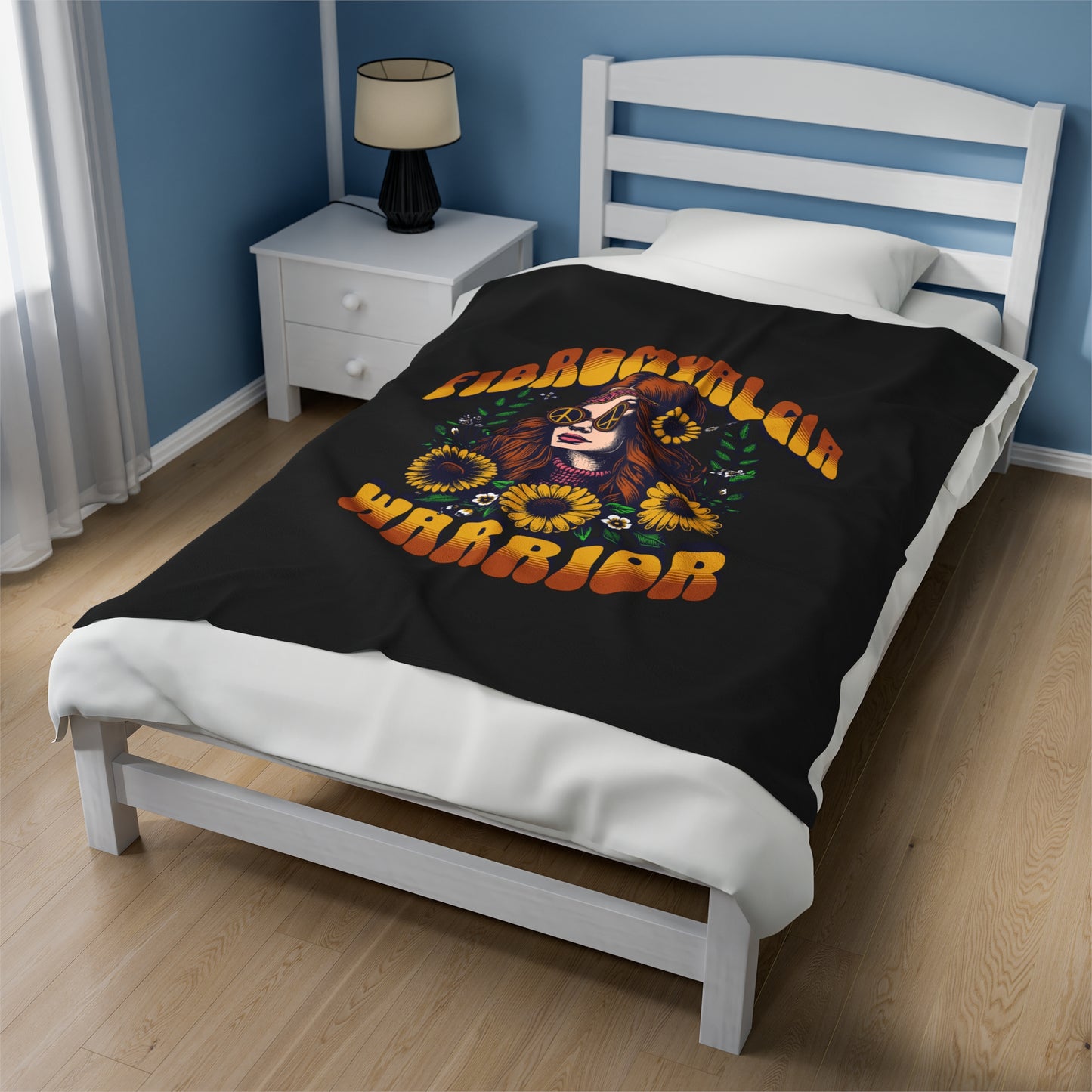 Fibromyalgia Warrior Velveteen Plush Blanket