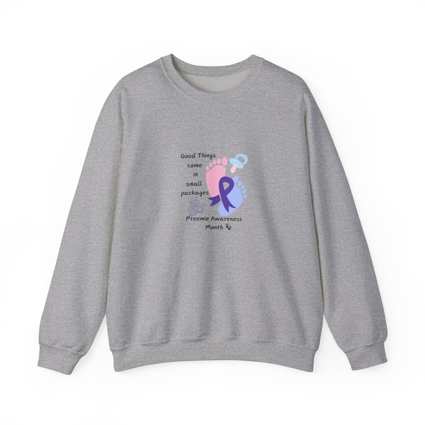 Preemie Awareness Prematurity Awareness Unisex Heavy Blend™ Crewneck Sweatshirt