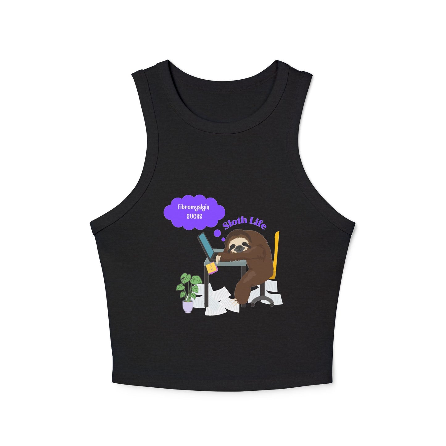 Fibromyalgia Sucks Women's Micro Rib Racer Tank Top