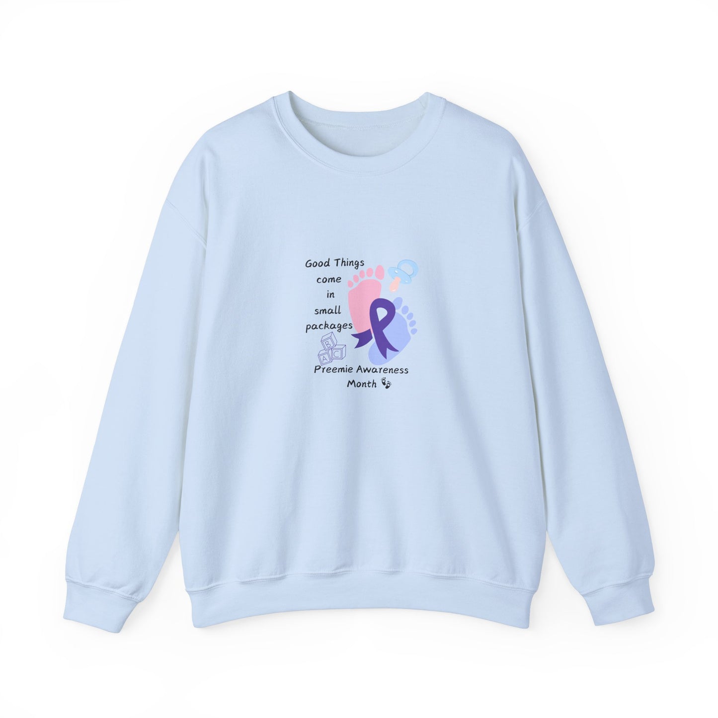 Preemie Awareness Prematurity Awareness Unisex Heavy Blend™ Crewneck Sweatshirt