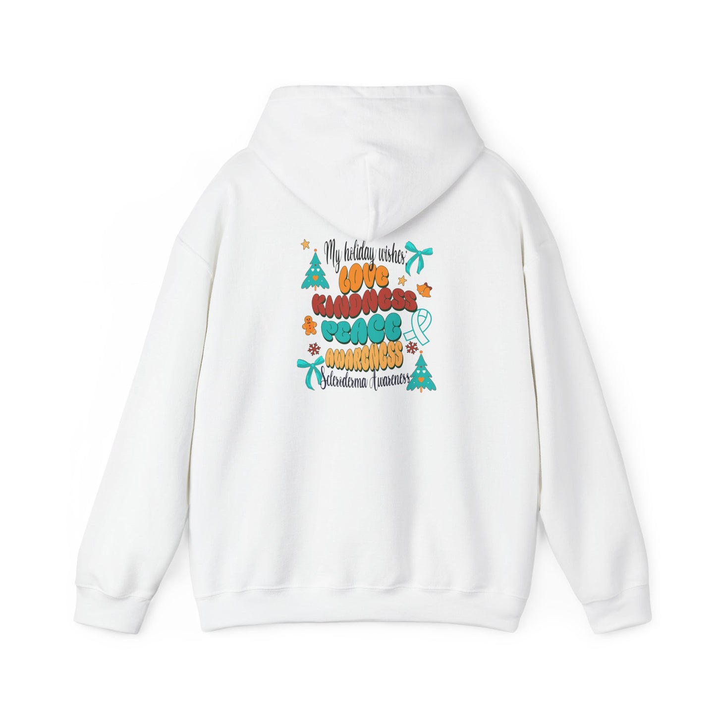 Scleroderma Awareness Holiday Wishes Hoodie Hooded Sweatshirt