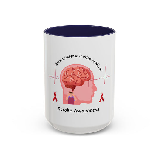 Stroke Awareness Accent Coffee Mug (11, 15oz)