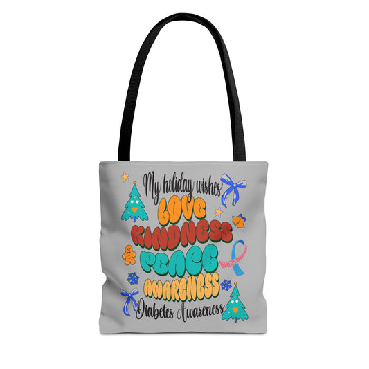 Diabetes Awareness Holiday Wishes Tote Bag