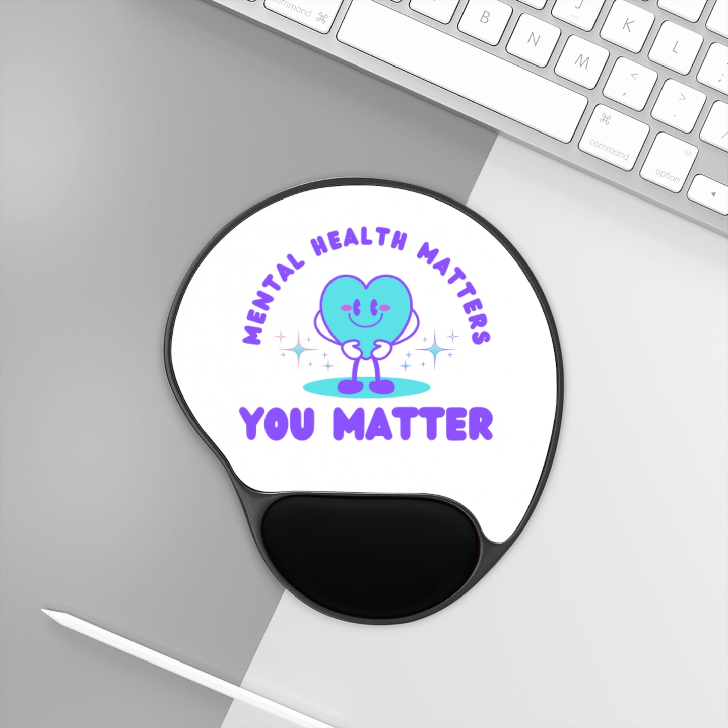 Mental Health Awareness Mouse Pad With Wrist Rest