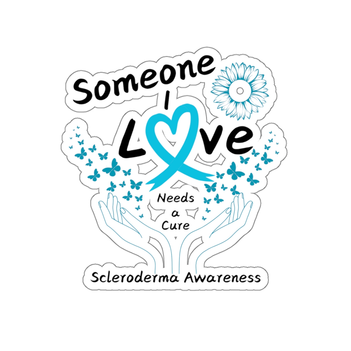 Scleroderma Awareness Kiss-Cut Stickers