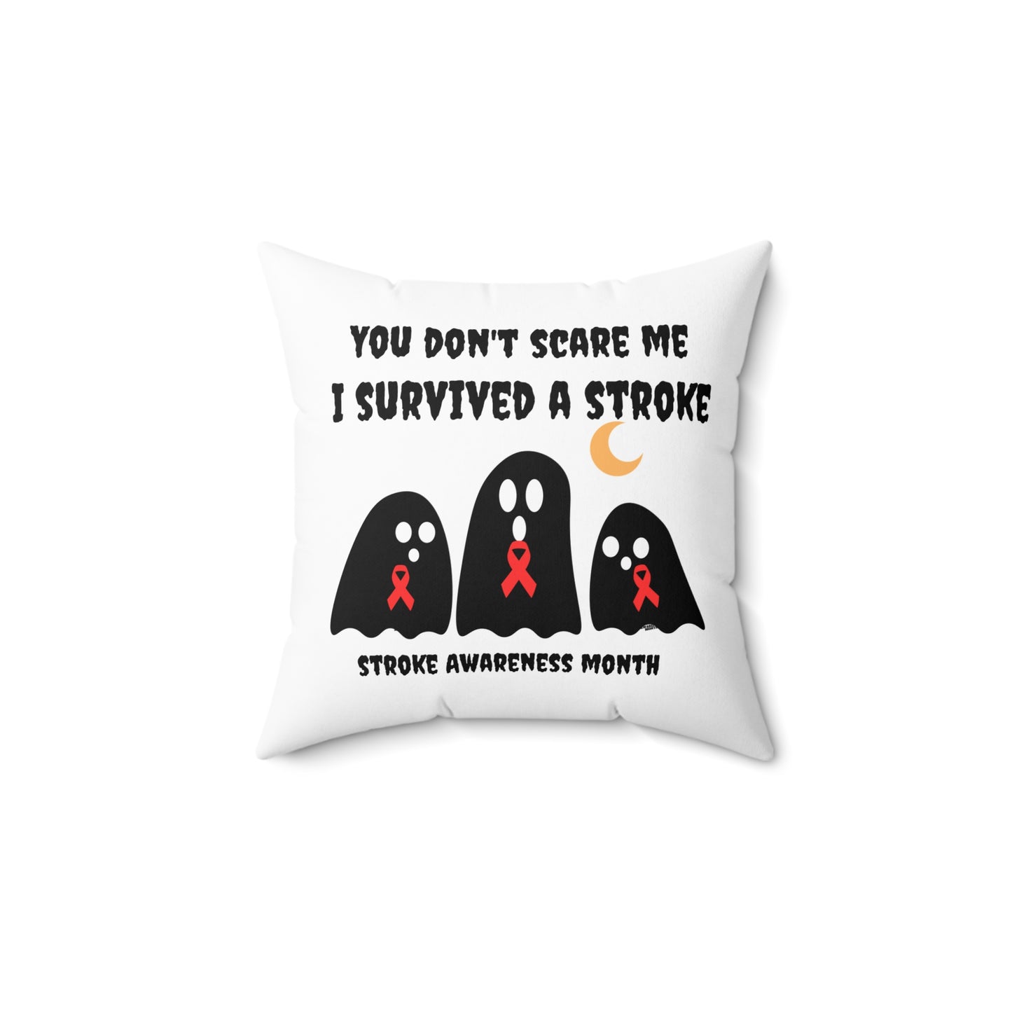 Stroke Awareness Halloween Spun Polyester Square Pillow