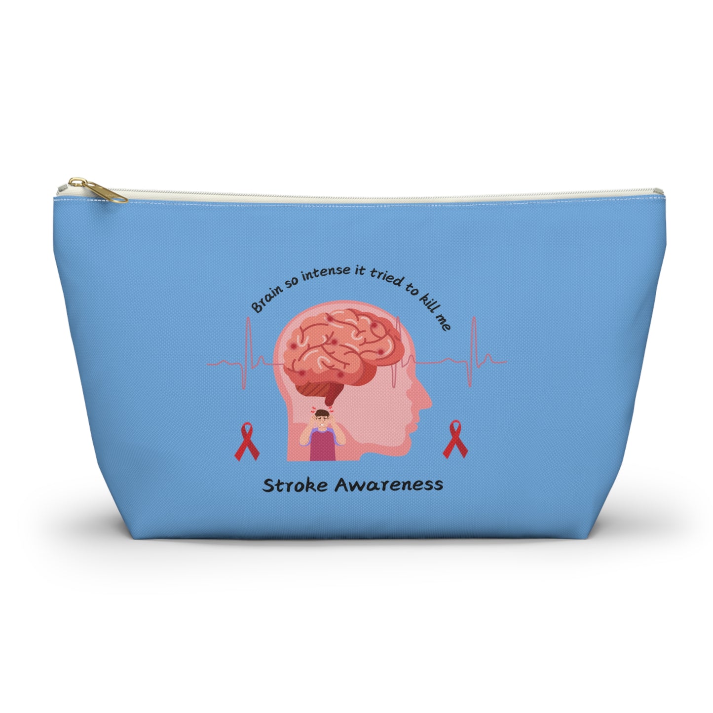 Stroke Awareness Accessory Pouch w T-bottom