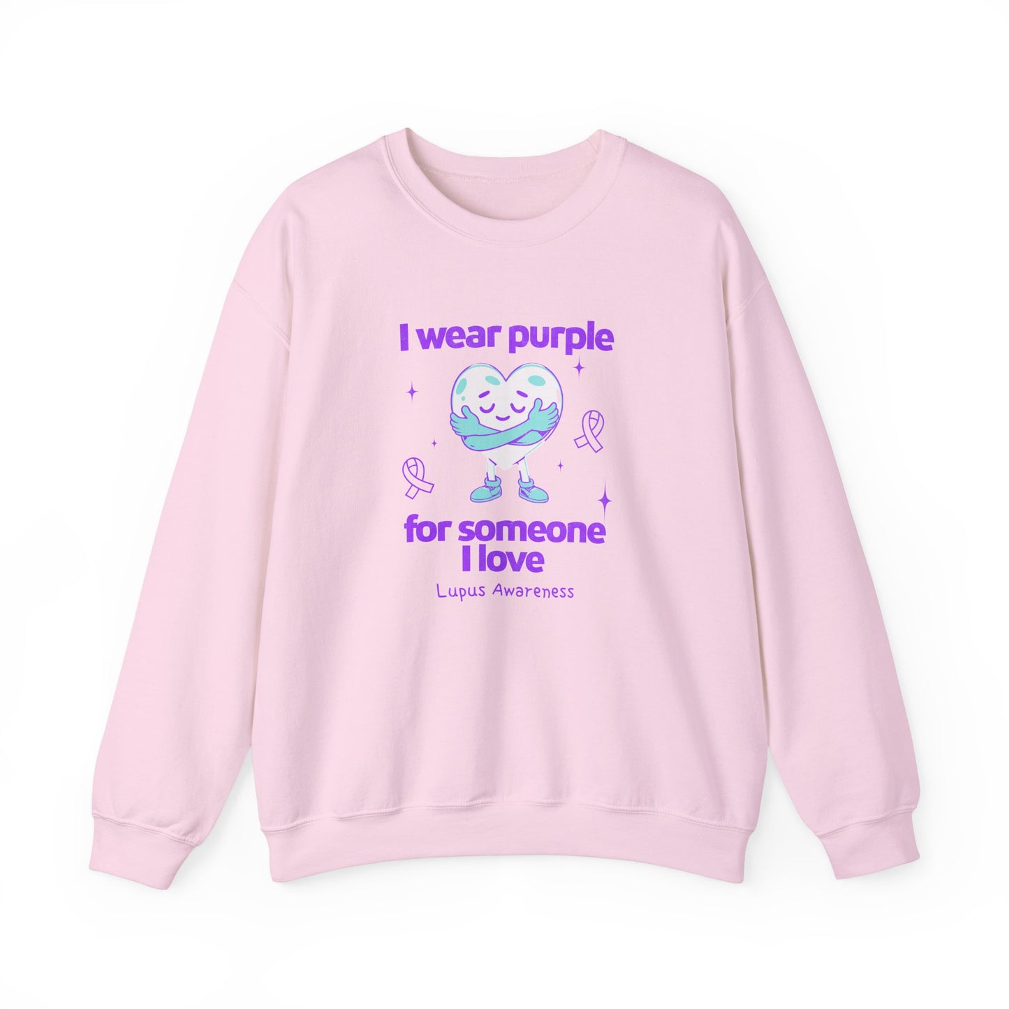 Lupus Awareness I Wear Purple for Someone I Love Unisex Crewneck Sweatshirt