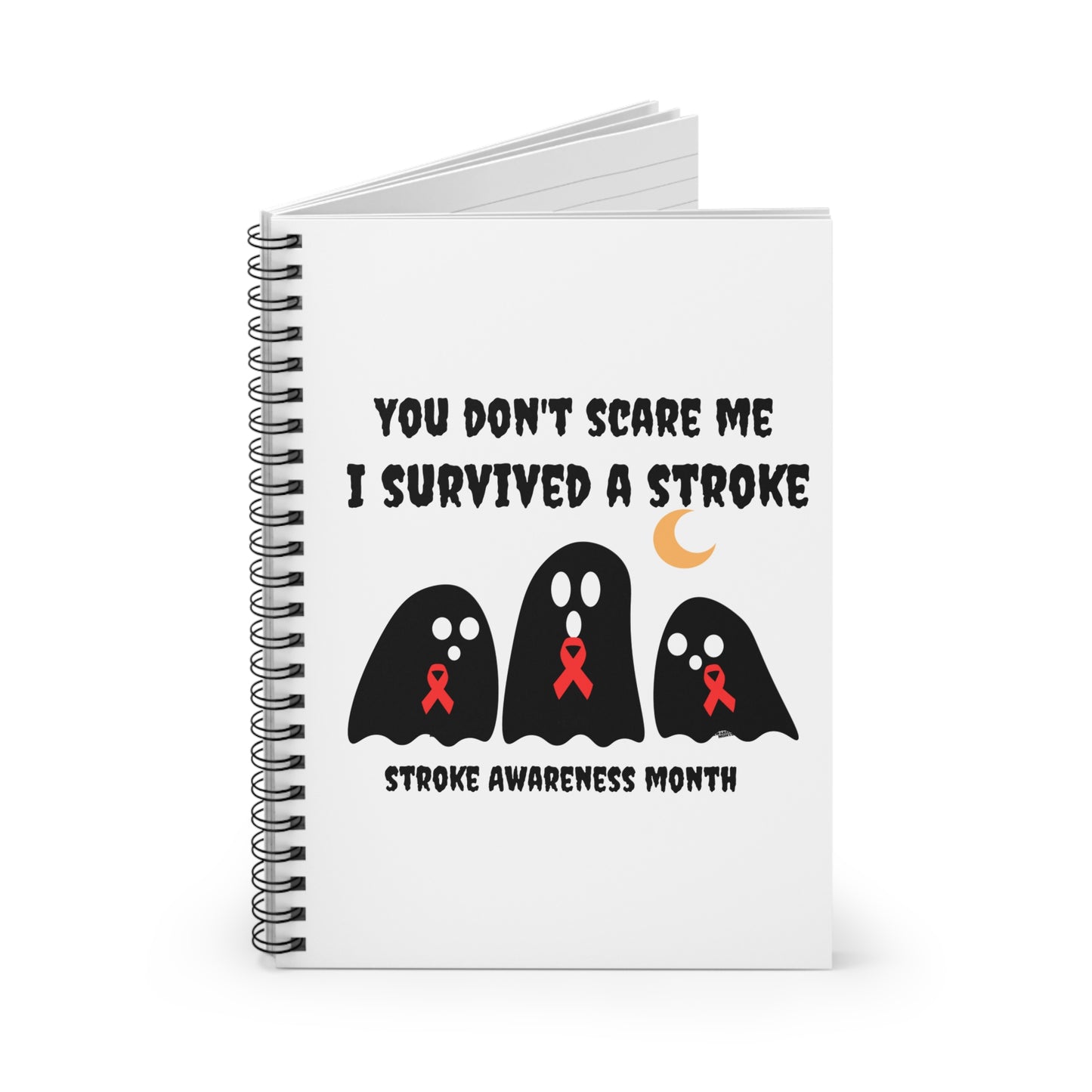 Stroke Awareness Halloween Spiral Notebook - Ruled Line