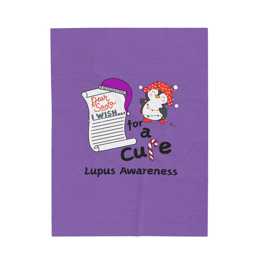 Velveteen Plush Blanket, Lupus Awareness, Holiday Gift Ideas, Christmas Wish