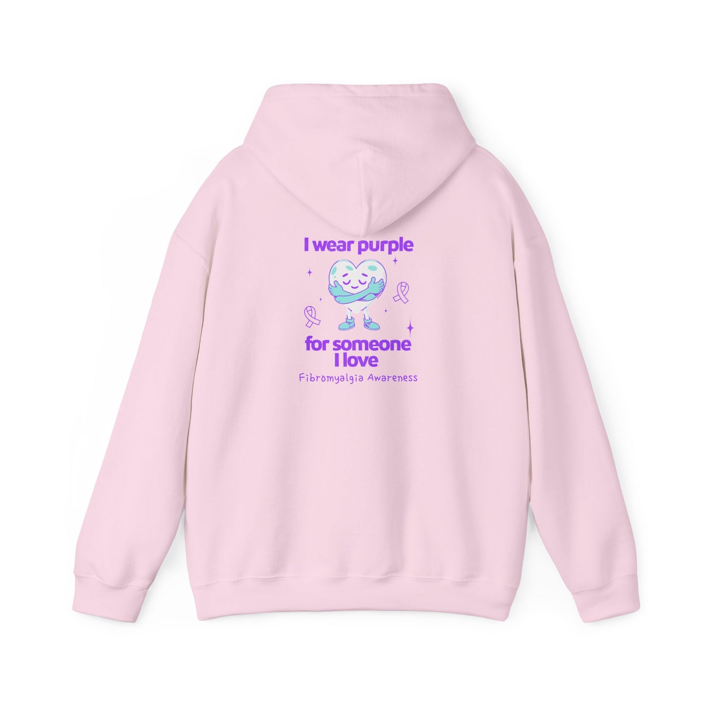 Fibromyalgia Awareness I Wear Purple for Someone I Love Unisex Hooded Sweatshirt