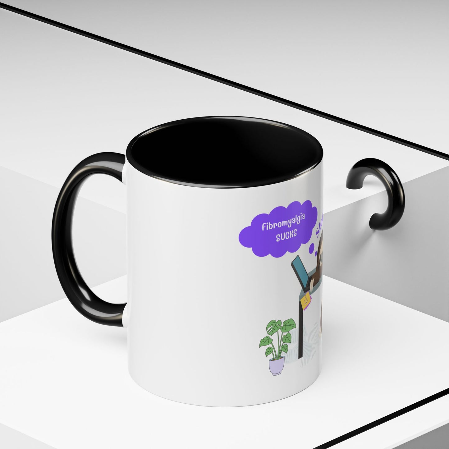 Fibromyalgia Sucks Accent Coffee Mug 11 oz