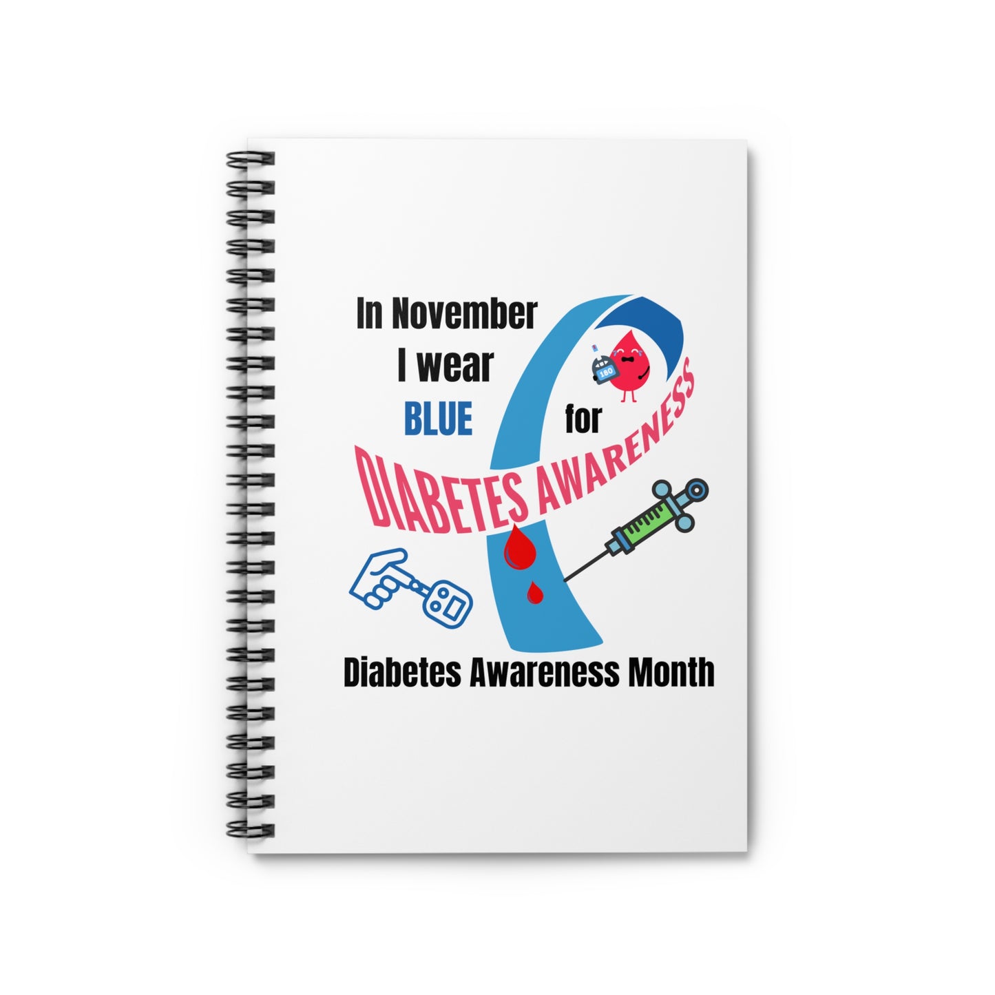 Diabetes Awareness Spiral Notebook - Ruled Line