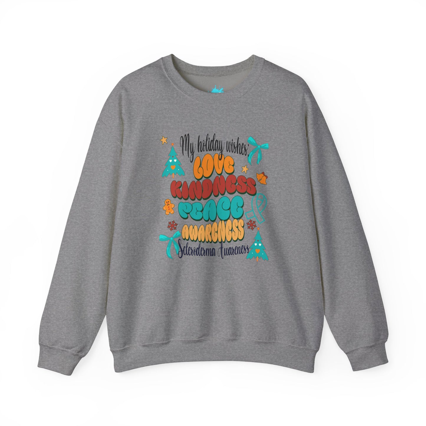 Scleroderma Holiday Wishes Crewneck Sweatshirt