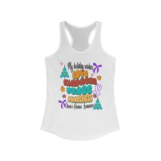 Chron's Disease Awareness Holiday Women's Racerback Tank