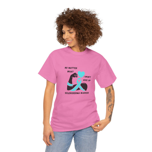 Scleroderma Awareness "I Won't Give Up" Unisex Heavy Cotton Tee