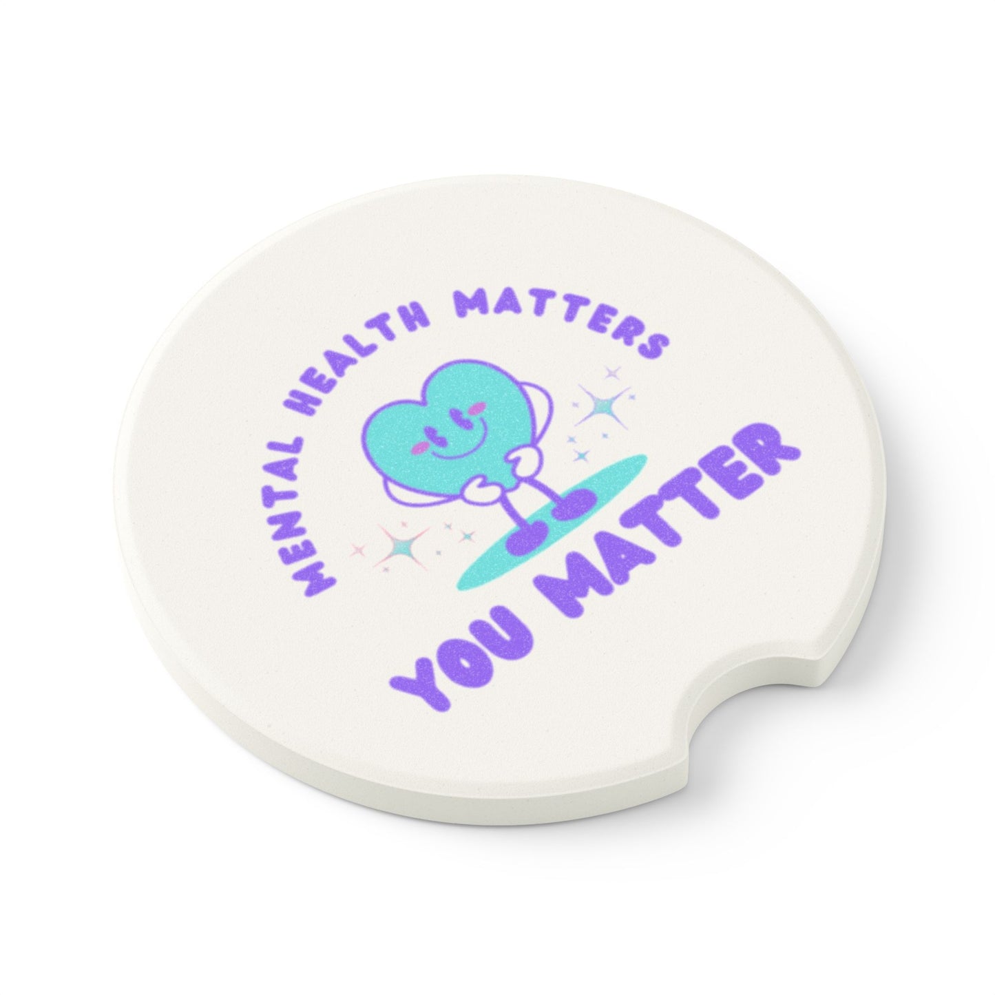 Mental Health Awareness Soapstone Car Coaster