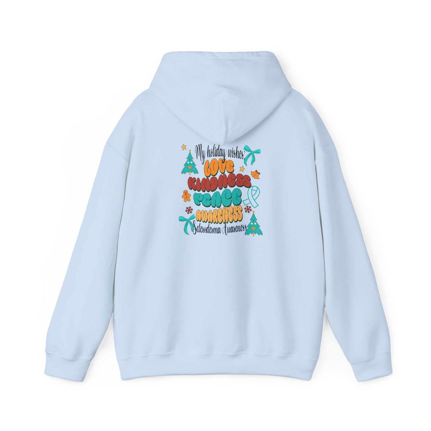 Scleroderma Awareness Holiday Wishes Hoodie Hooded Sweatshirt