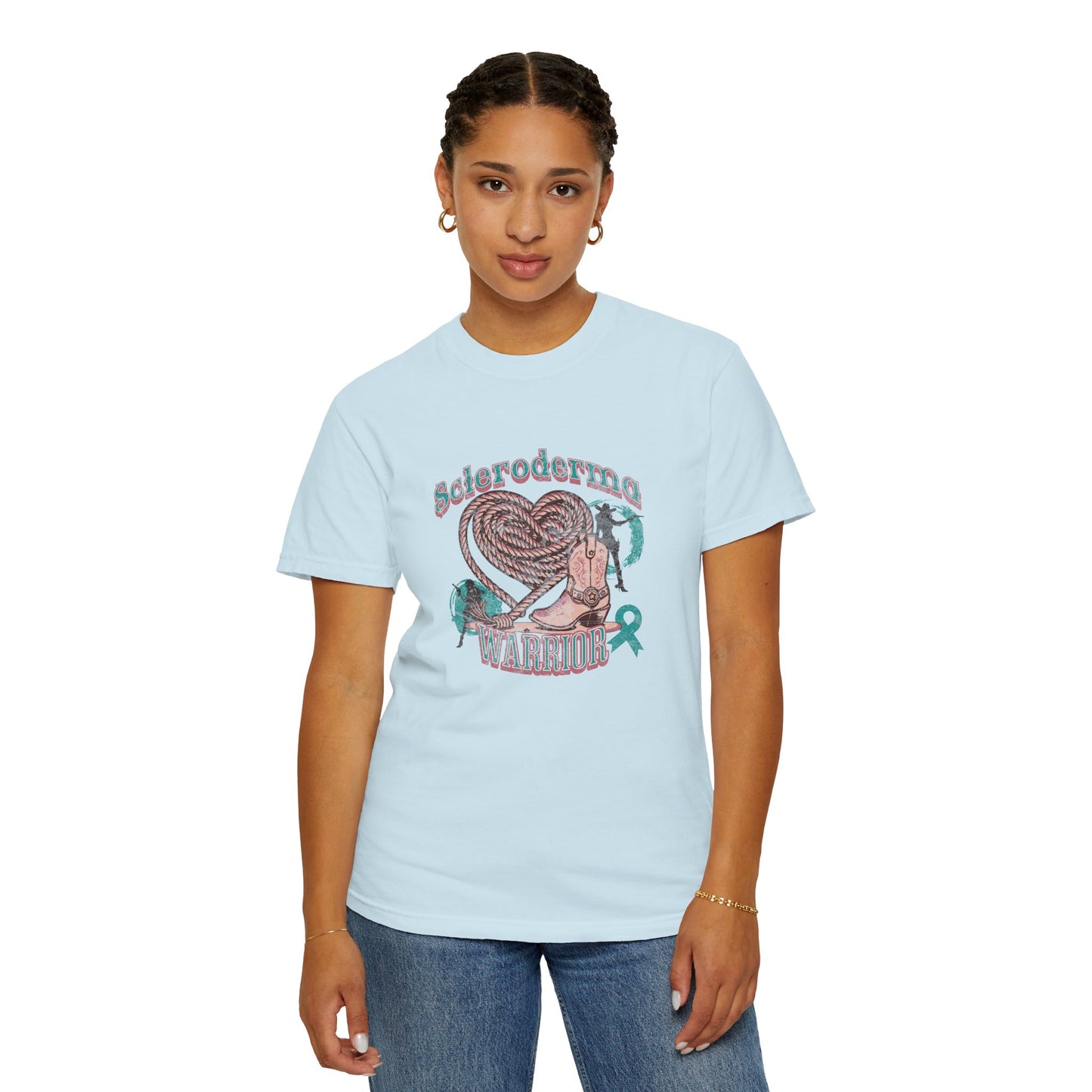 Scleroderma Warrior Valentine western theme Unisex Garment-Dyed T-shirt