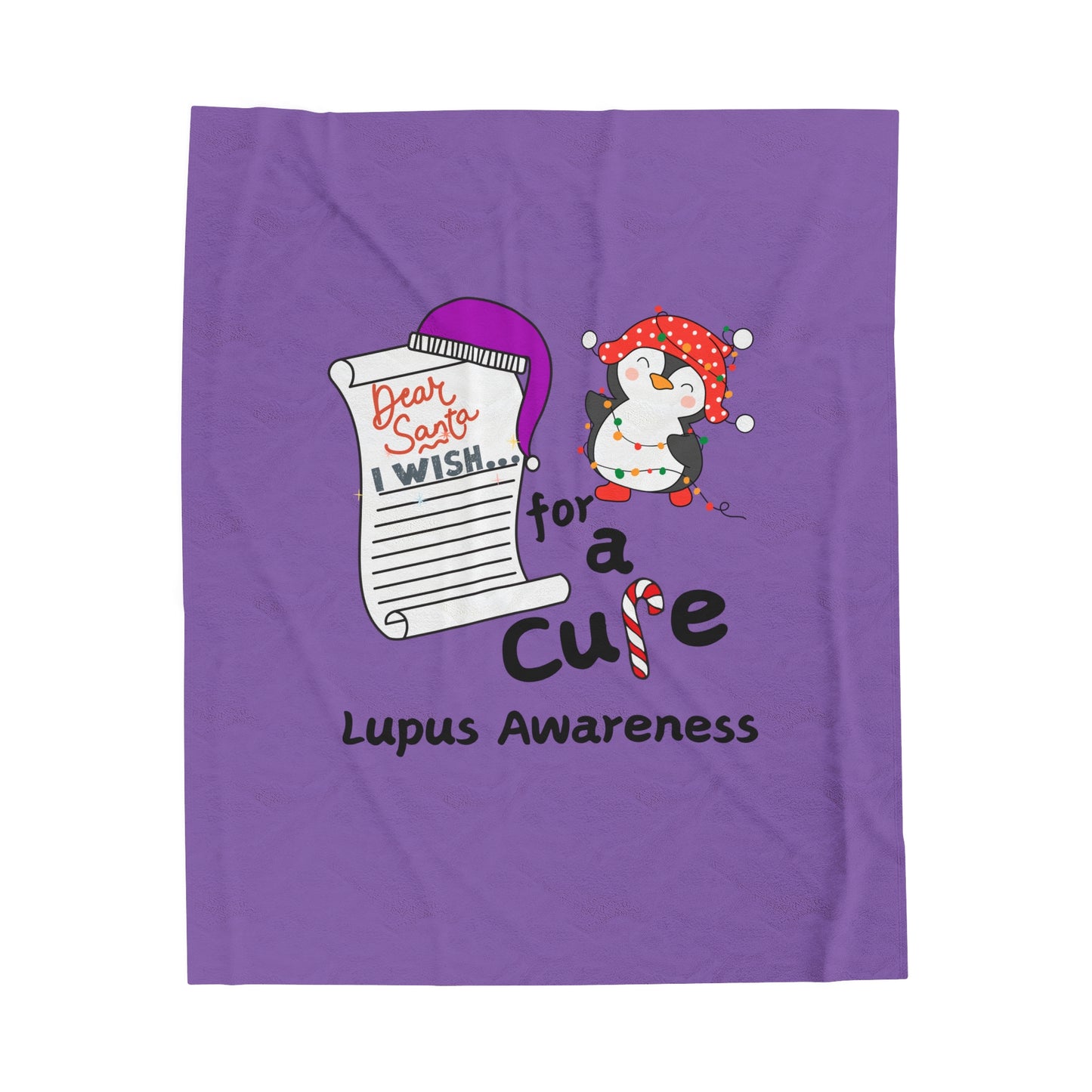 Velveteen Plush Blanket, Lupus Awareness, Holiday Gift Ideas, Christmas Wish