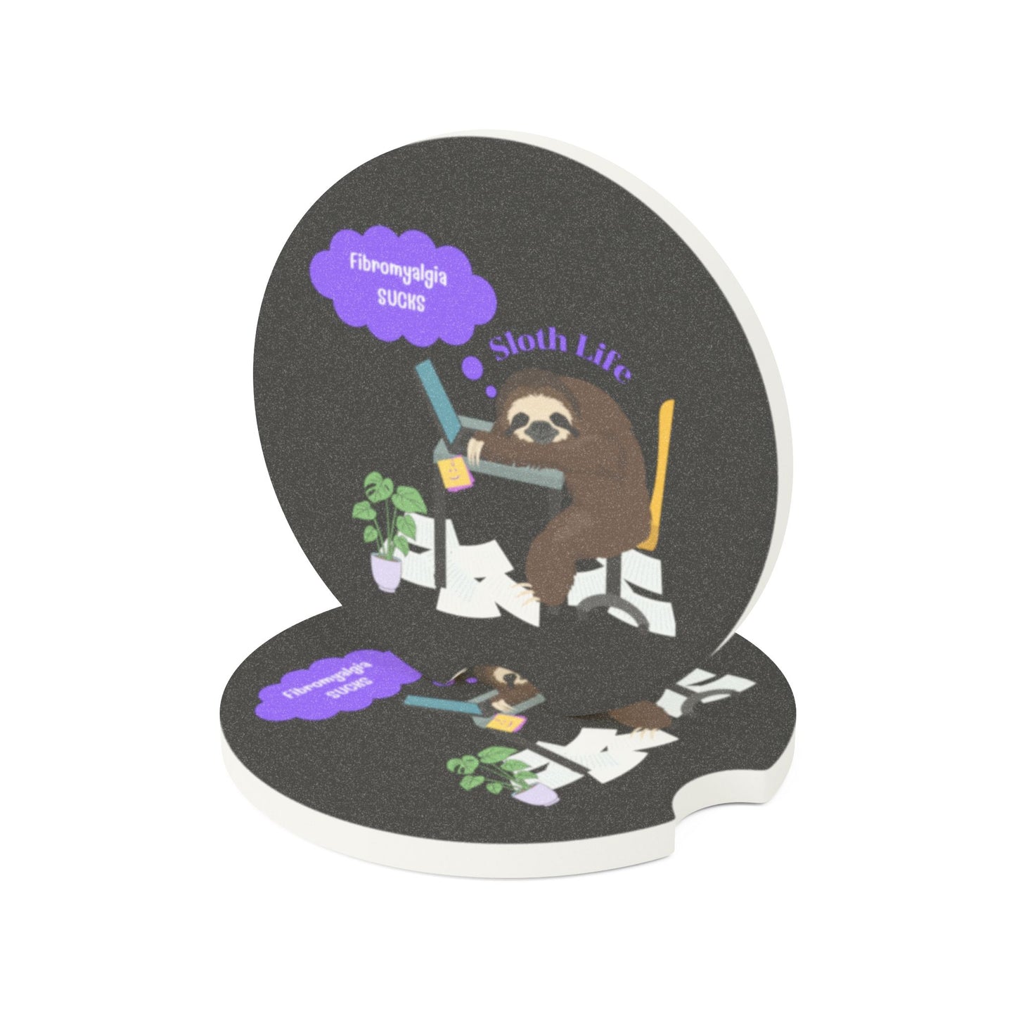 Fibromyalgia Sucks Soapstone Car Coaster Car Accessories