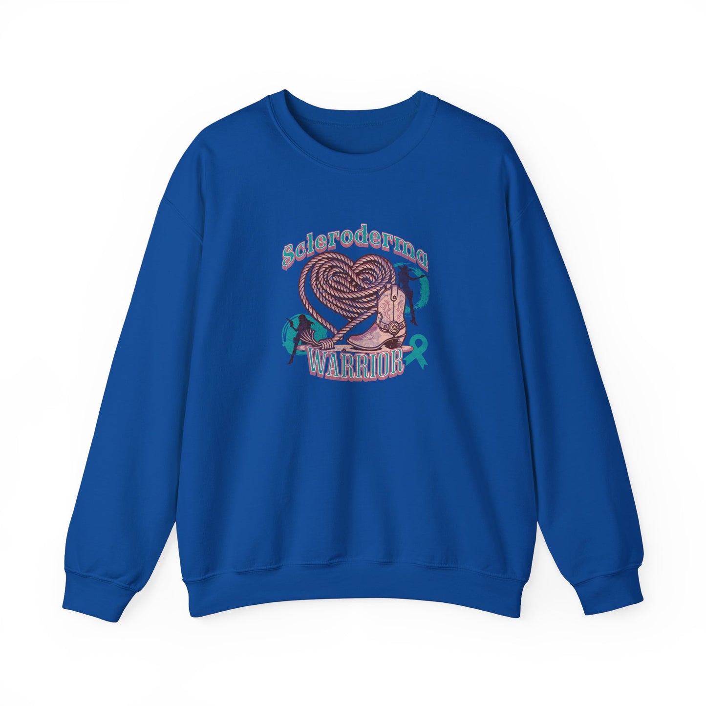 Scleroderma Warrior Valentine western themed Unisex Crewneck Sweatshirt