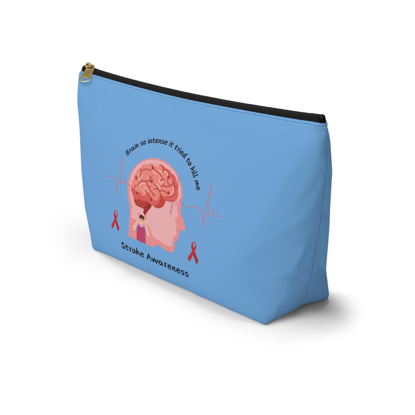 Stroke Awareness Accessory Pouch w T-bottom