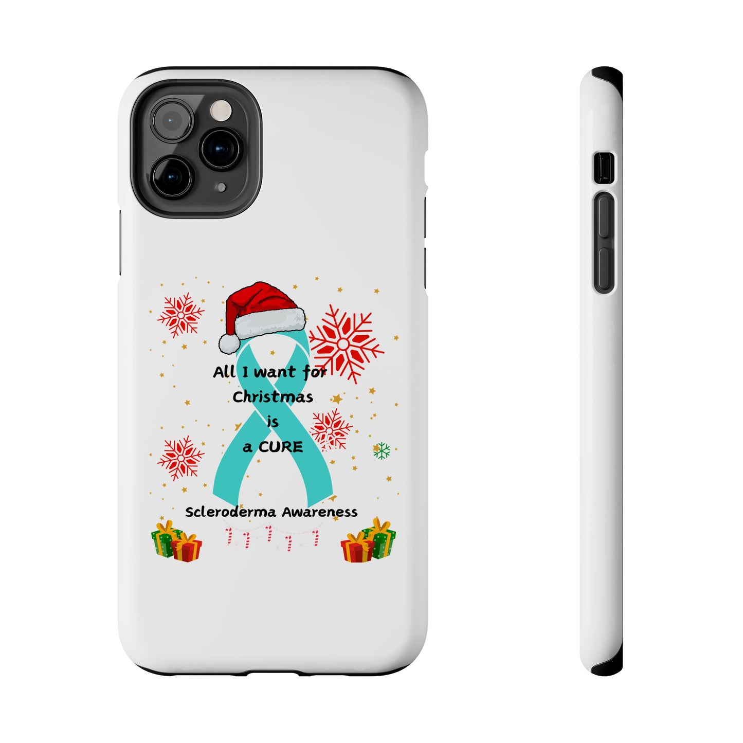 Scleroderma Awareness iPhone Case All I Want for Christmas is a Cure