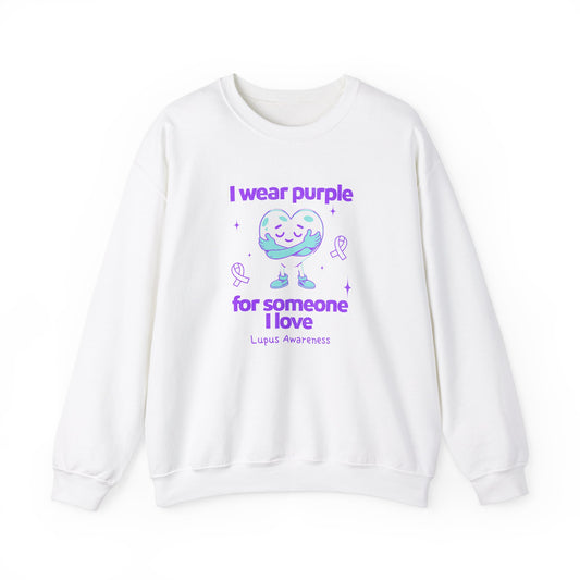 Lupus Awareness I Wear Purple for Someone I Love Unisex Crewneck Sweatshirt