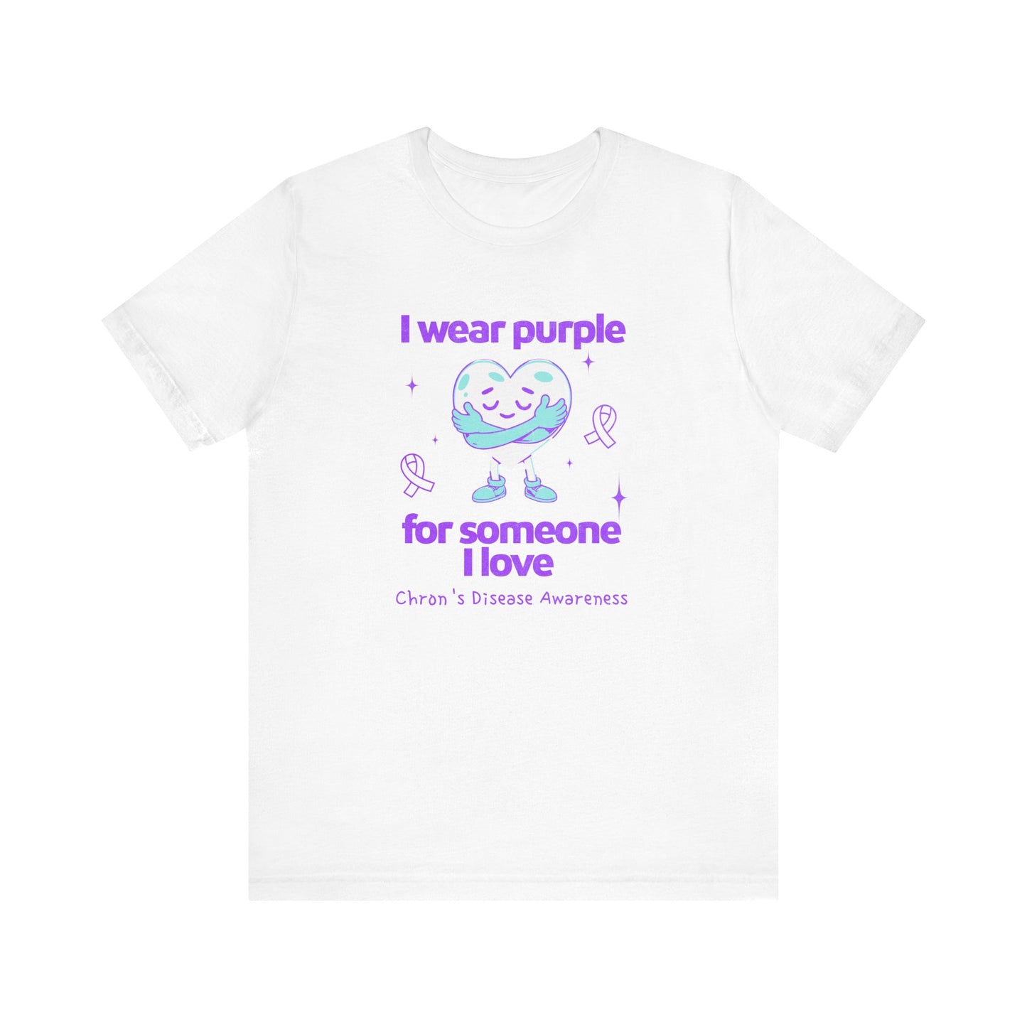 Chron's Disease Awareness I Wear Purple for Someone I Love Unisex Jersey Short Sleeve Tee