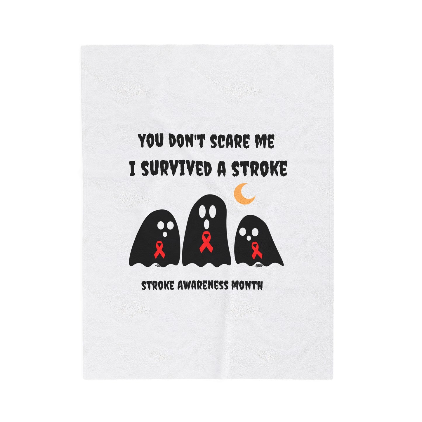 Stroke Awareness Halloween Velveteen Plush Blanket