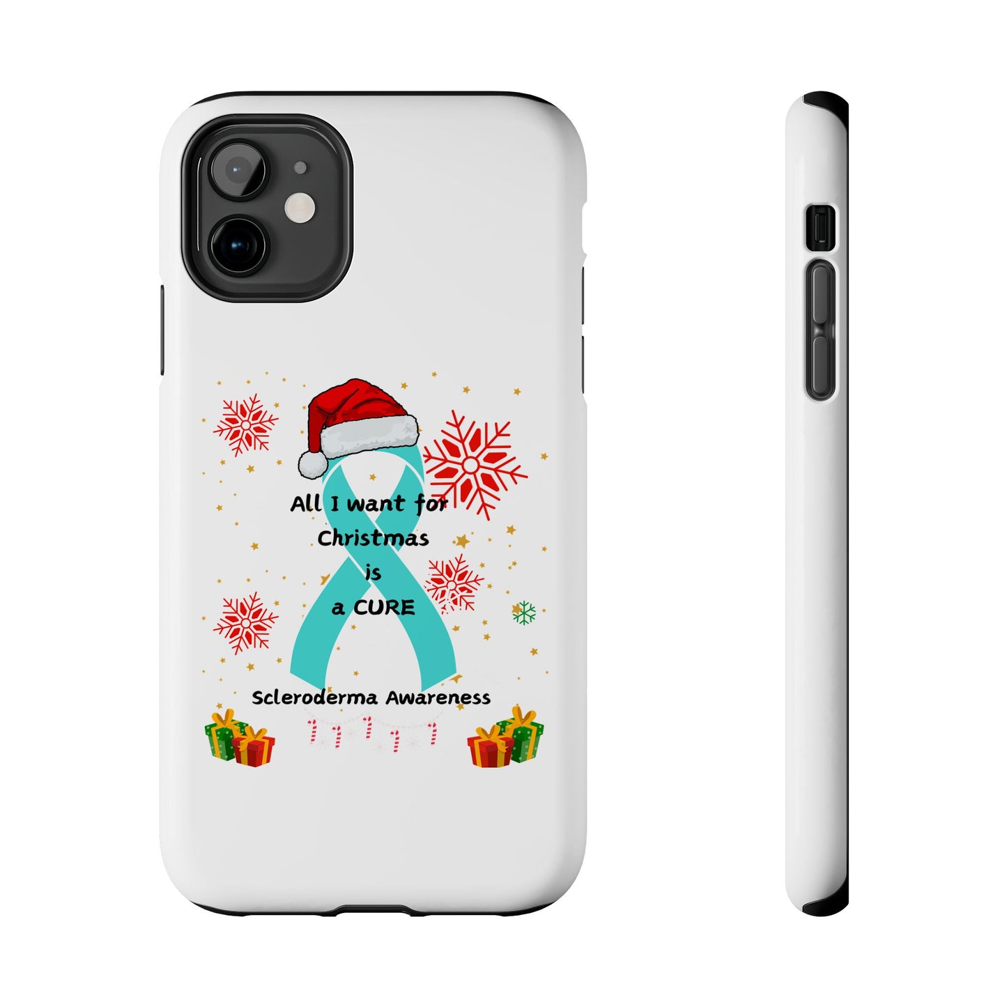 Scleroderma Awareness iPhone Case All I Want for Christmas is a Cure