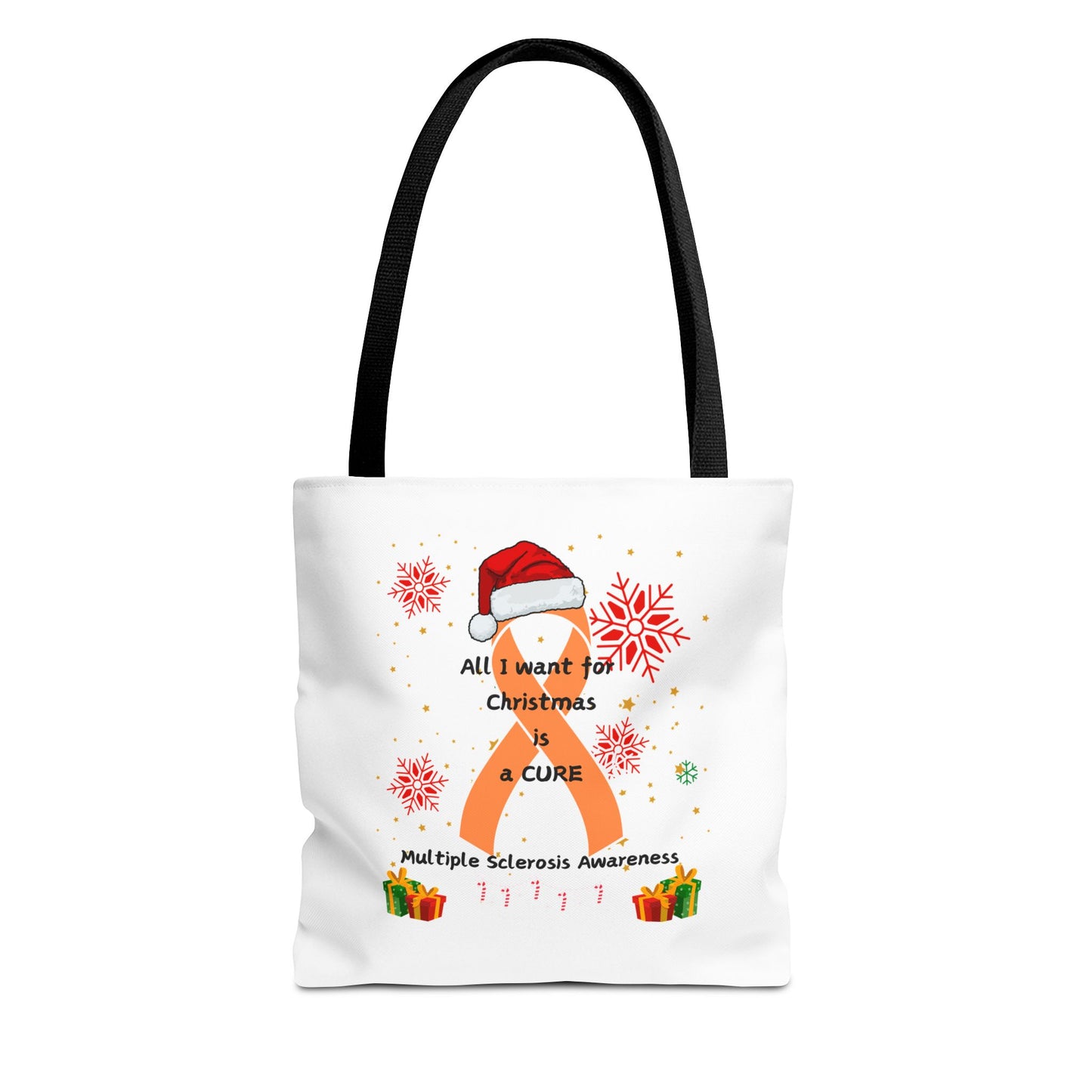 Multiple Sclerosis Awareness All I Want for Christmas is a Cure Tote Bag