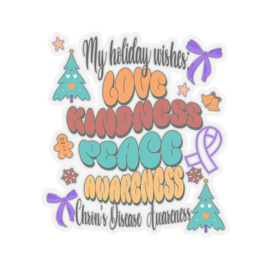 Chron's Disease Awareness Holiday Theme Kiss-Cut Stickers