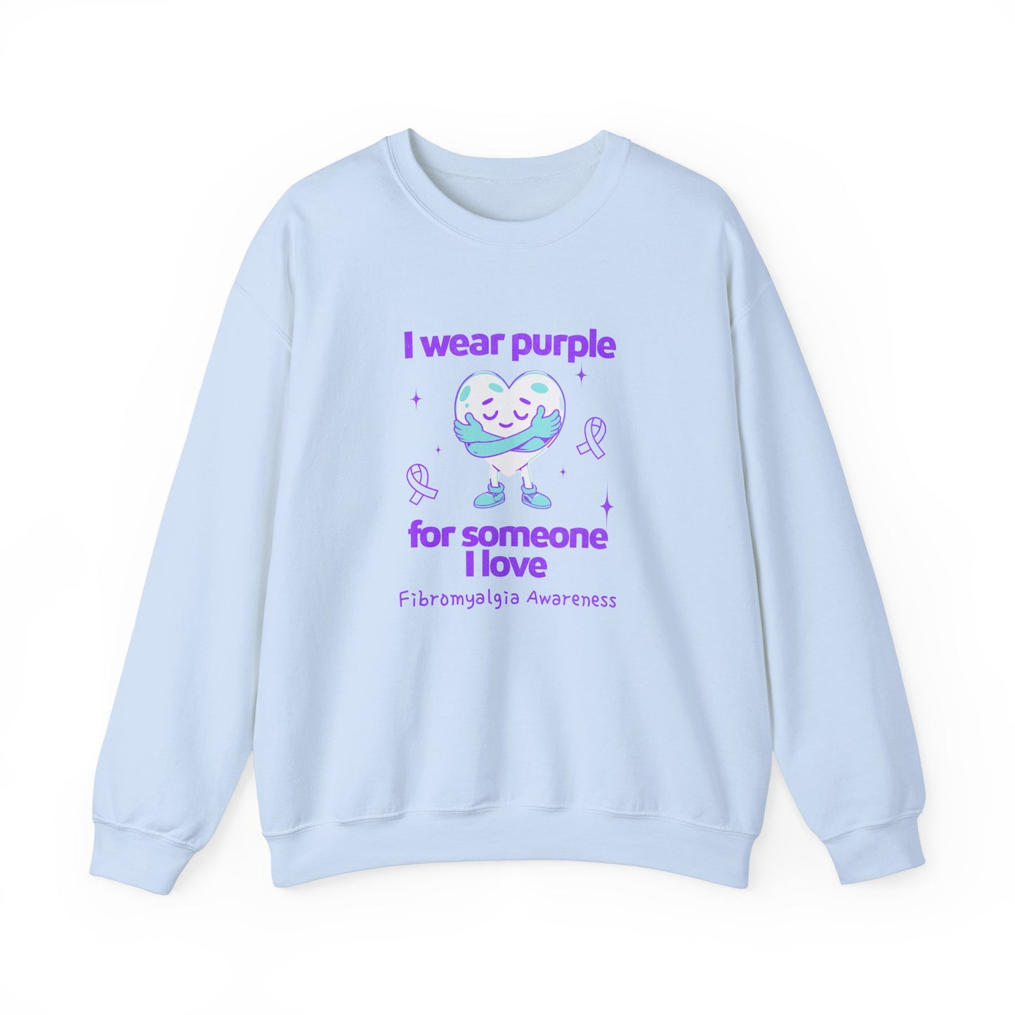 Fibromyalgia Awareness I Wear Purple for Someone I Love Unisex Crewneck Sweatshirt