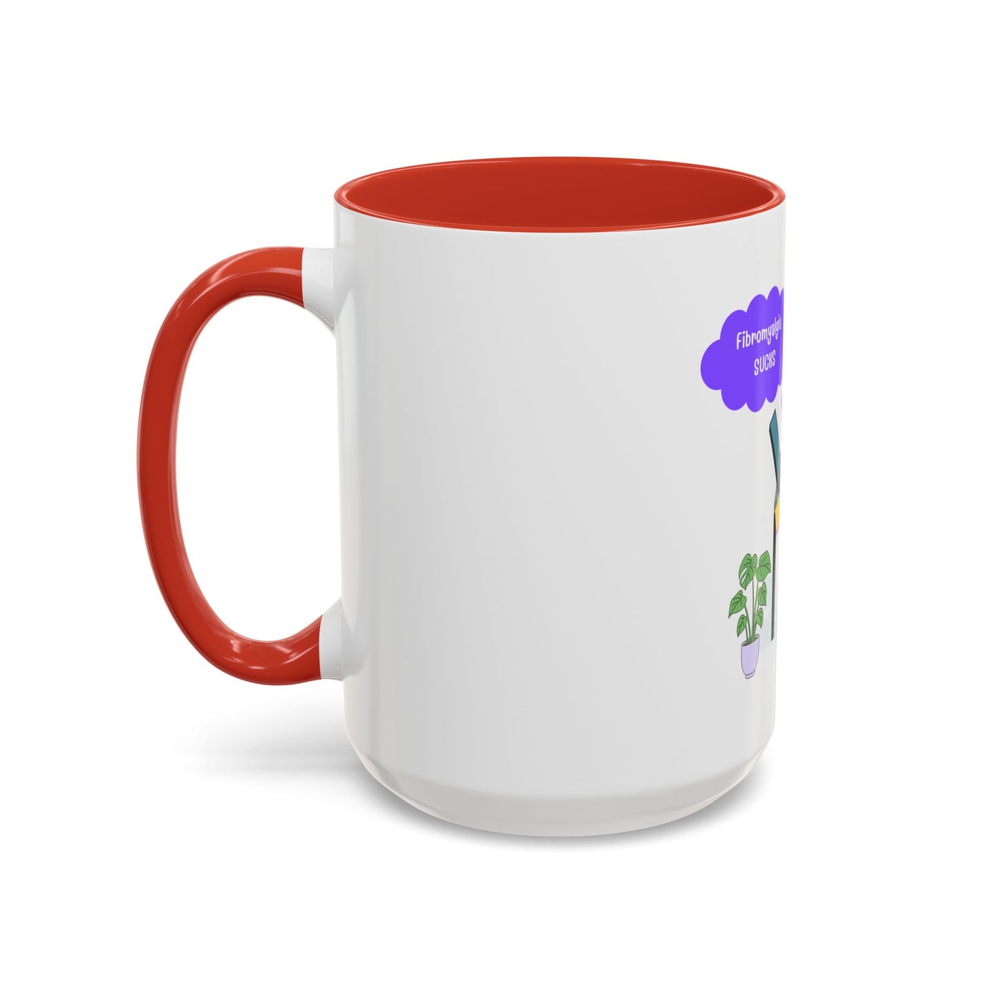 Fibromyalgia Sucks Accent Coffee Mug 11 oz