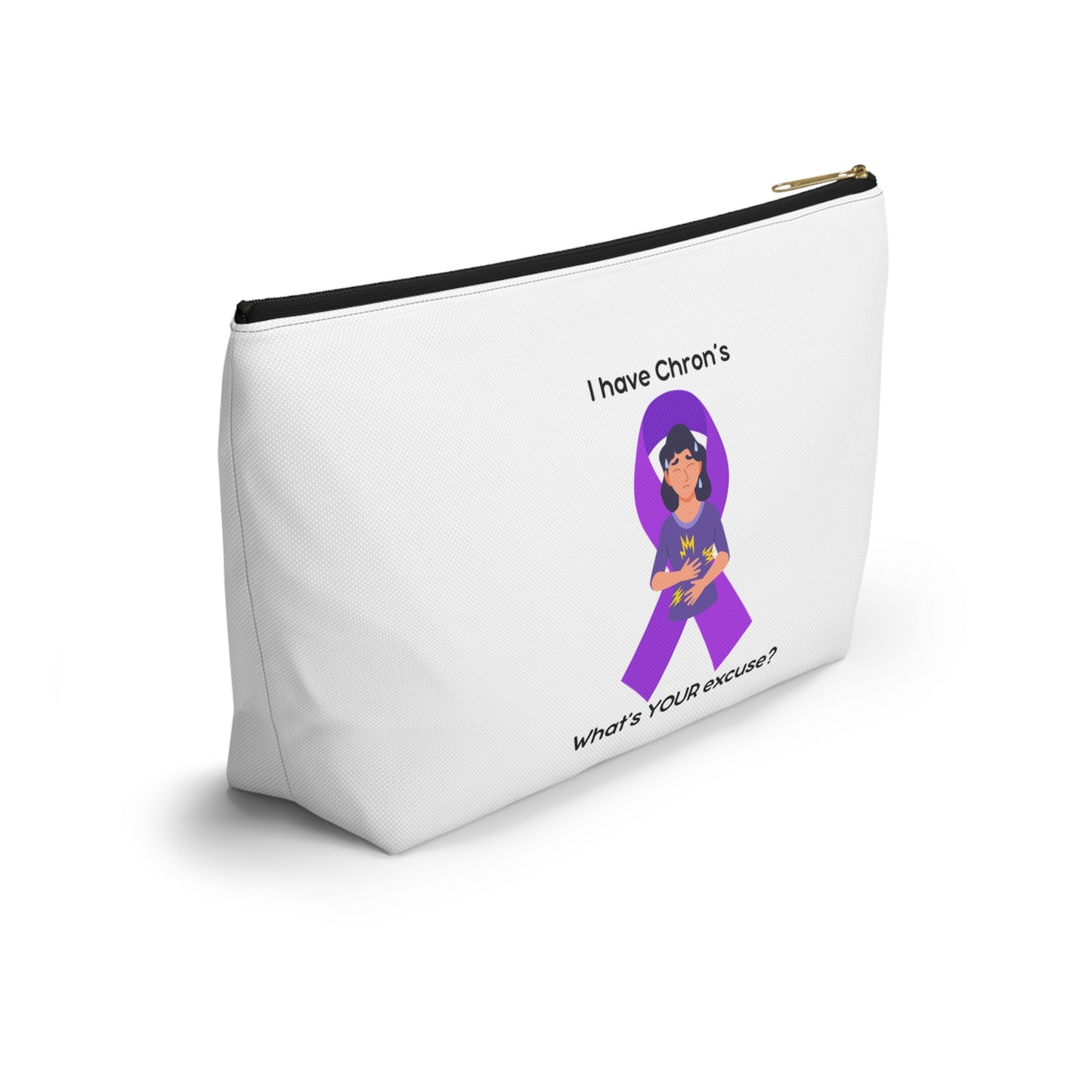 Chron's Disease Awareness Accessory Pouch w T-bottom