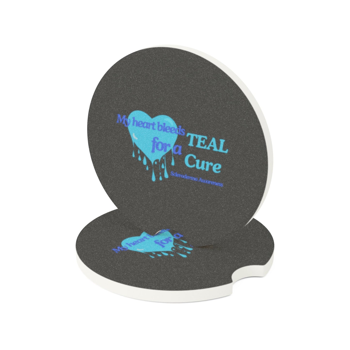 Scleroderma Awareness Soapstone Car Coaster