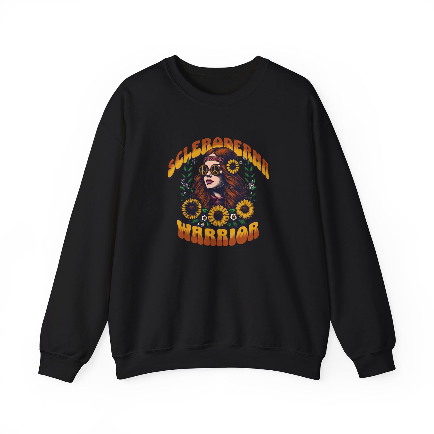 Scleroderma Warrior Hippie Unisex Crewneck Sweatshirt