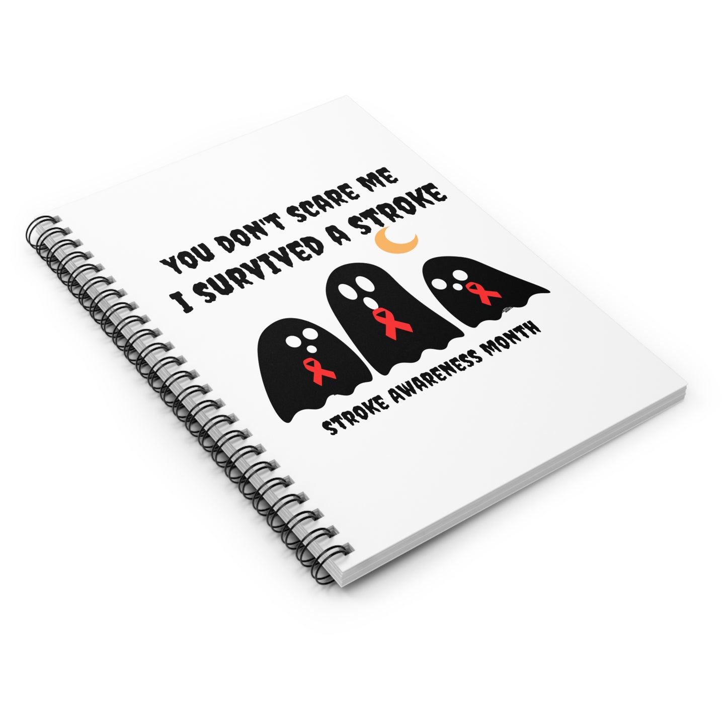 Stroke Awareness Halloween Spiral Notebook - Ruled Line