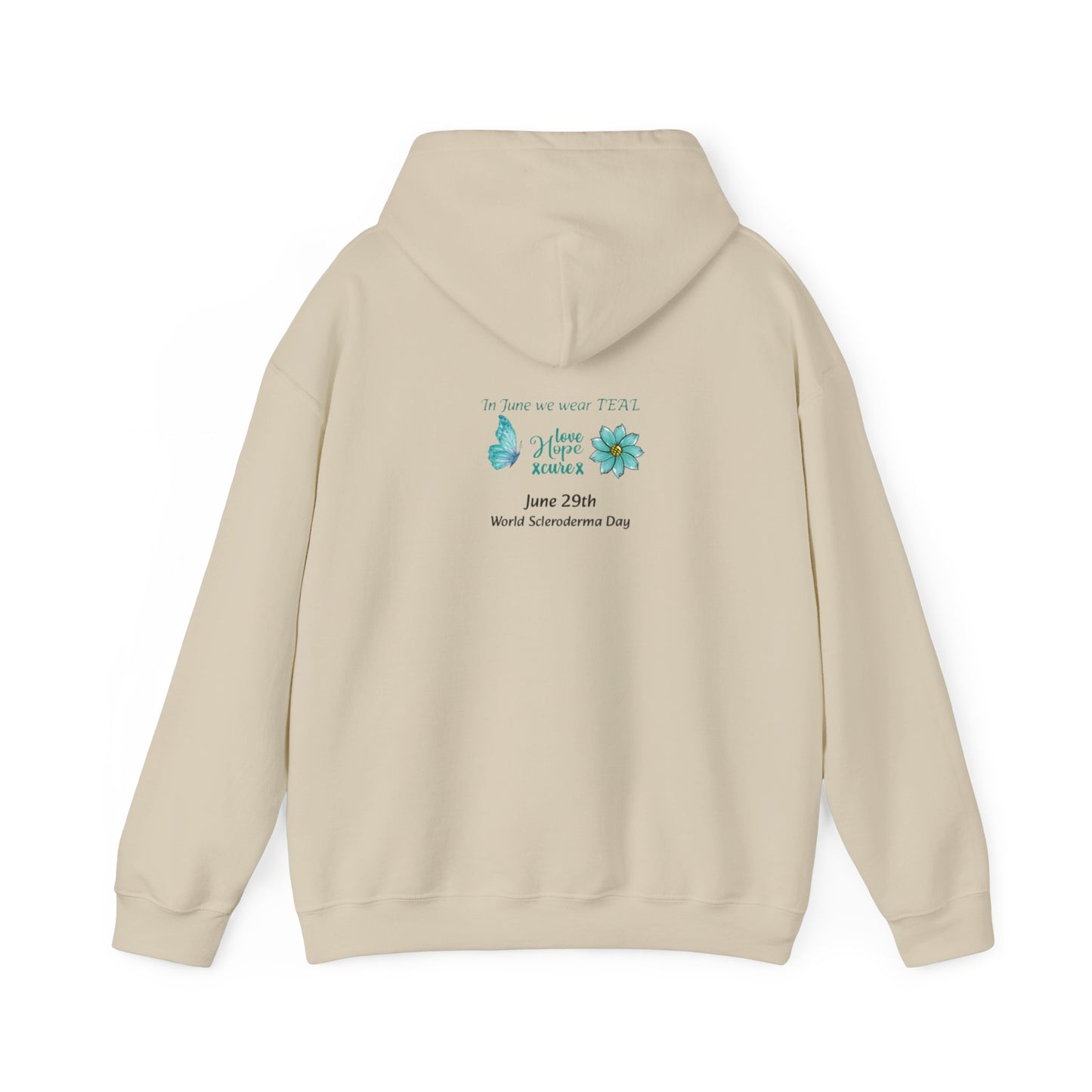 Scleroderma Awareness Teal June Unisex Heavy Blend™ Hooded Sweatshirt