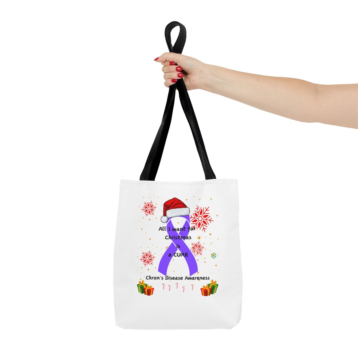 Chron's Disease Awareness All I Want for Christmas Tote Bag