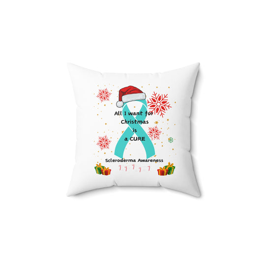 Scleroderma Awareness Holiday Home Decor Square Throw Pillow