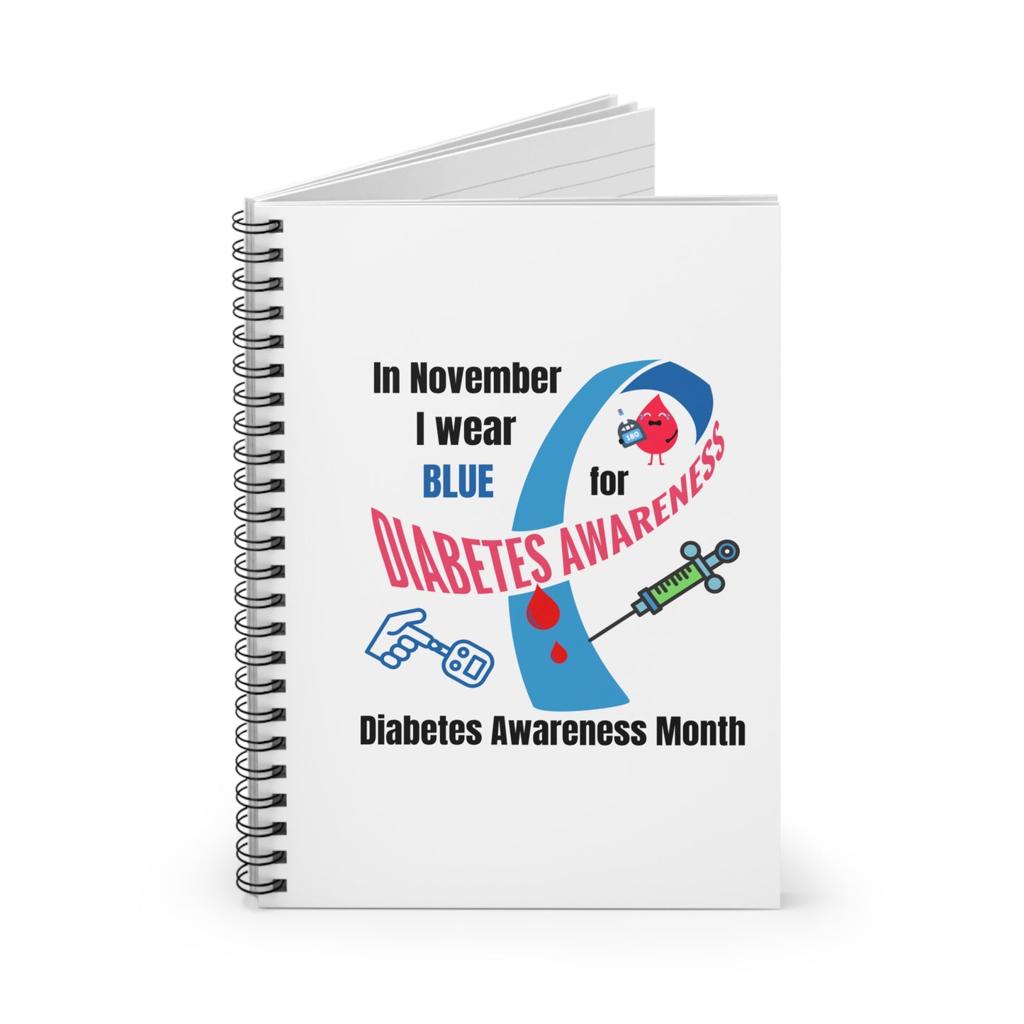 Diabetes Awareness Spiral Notebook - Ruled Line